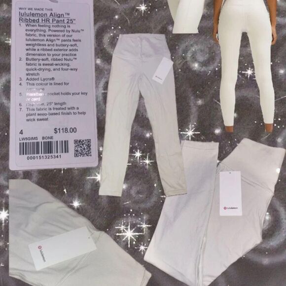 lululemon athletica Pants - Lululemon Align Ribbed High-Rise Pant 25" NWT Size 4
